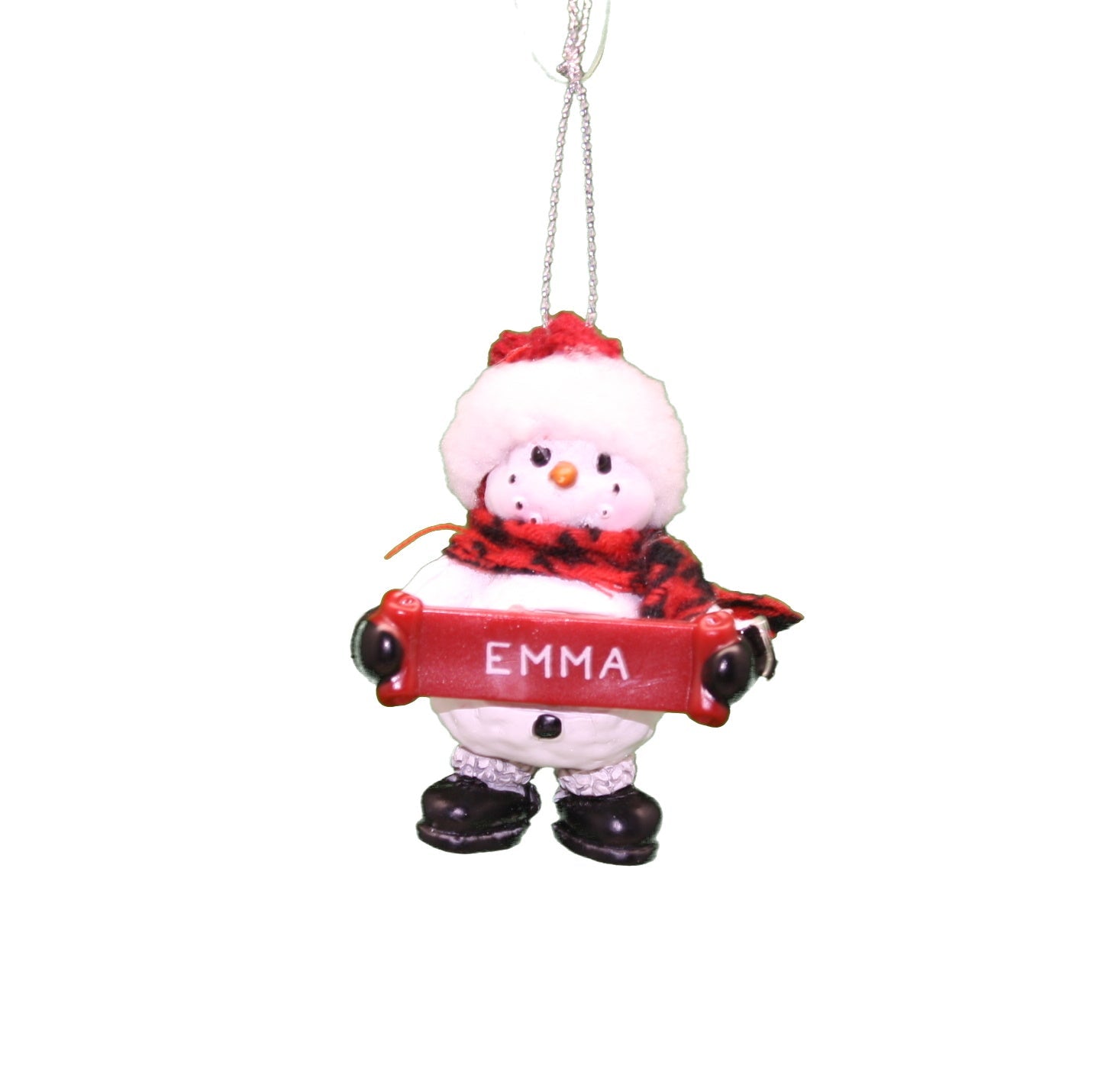 Cozy Snowman Ornament (Letters A - F) -