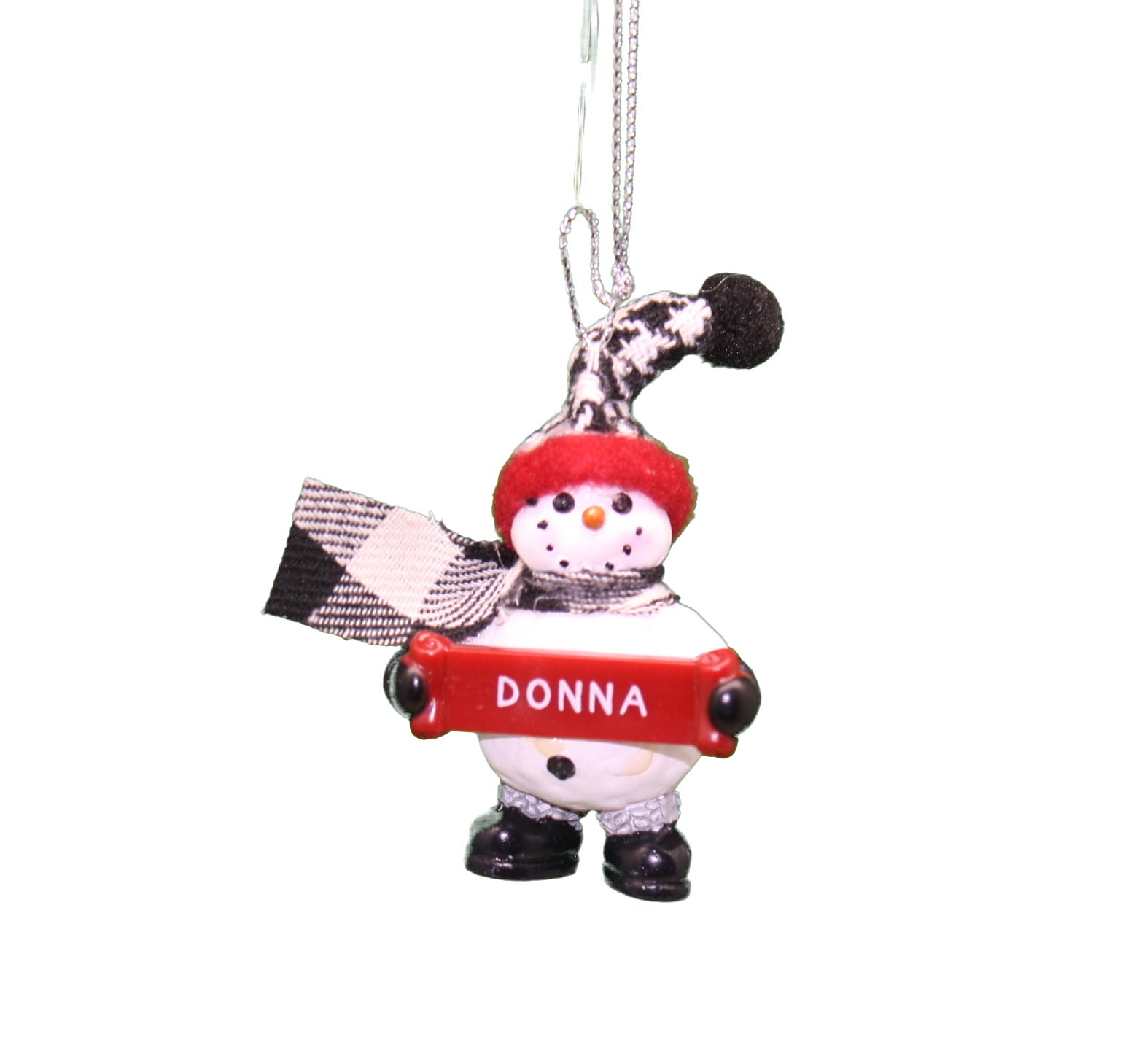 Cozy Snowman Ornament (Letters A - F) -