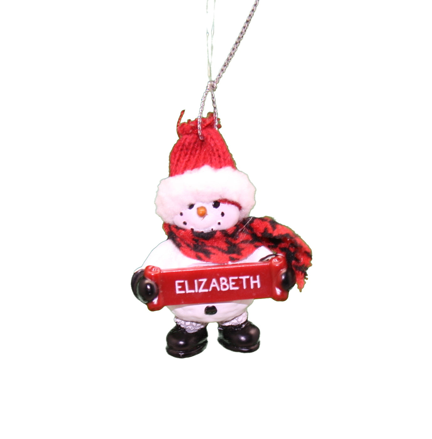 Cozy Snowman Ornament (Letters A - F) -