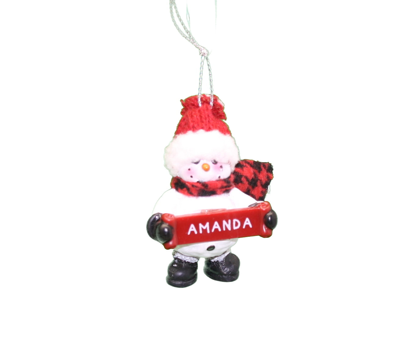 Cozy Snowman Ornament (Letters A - F) -