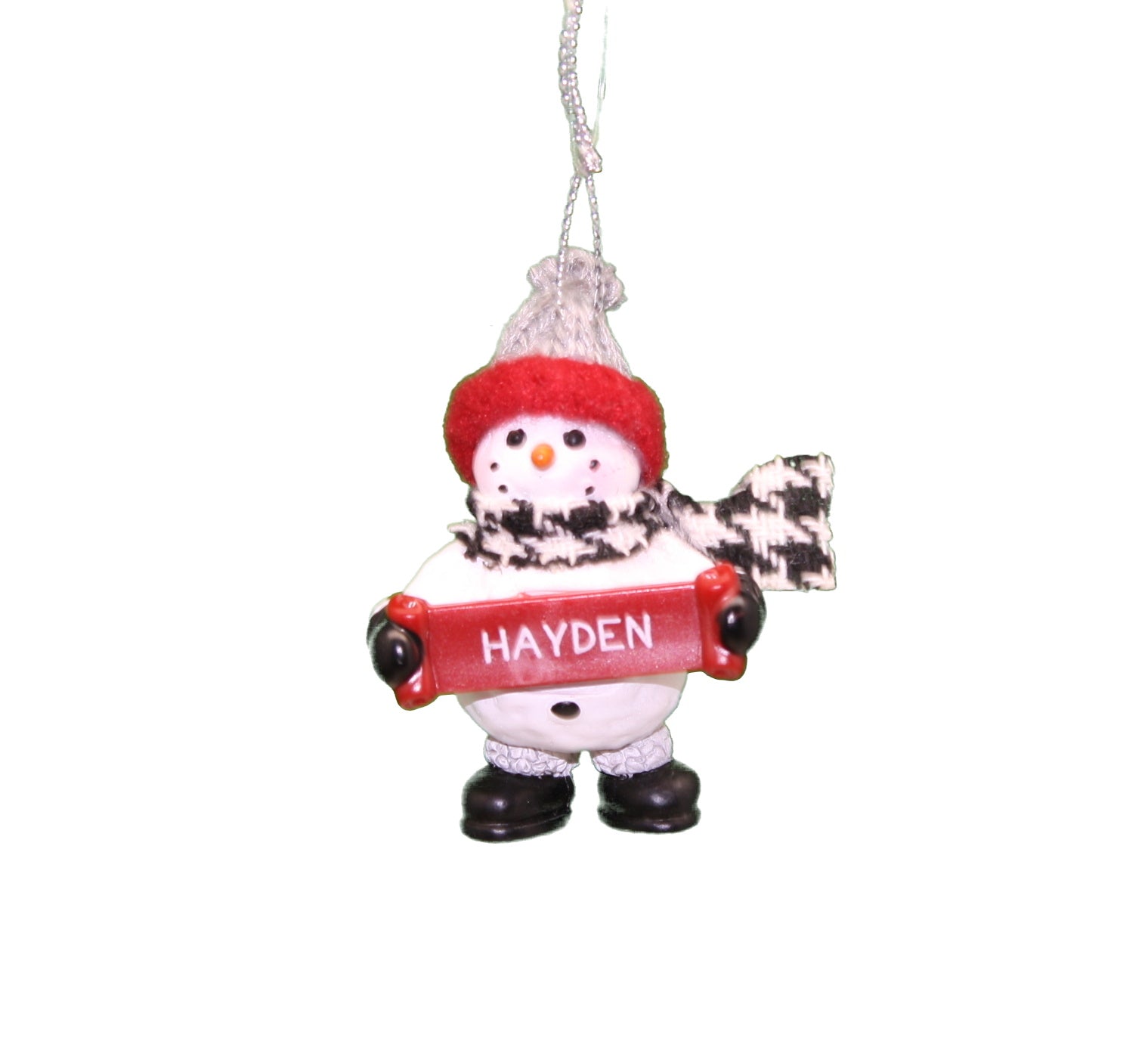 Cozy Snowman Ornament (Letters G - R) -