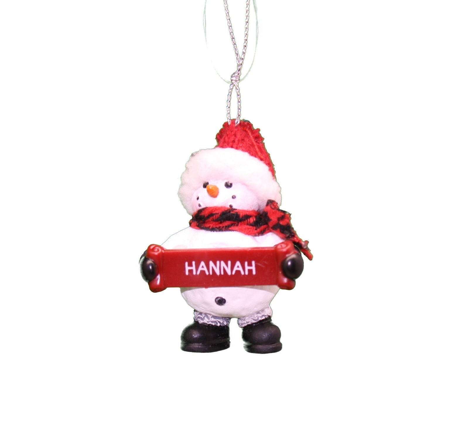 Cozy Snowman Ornament (Letters G - R) -
