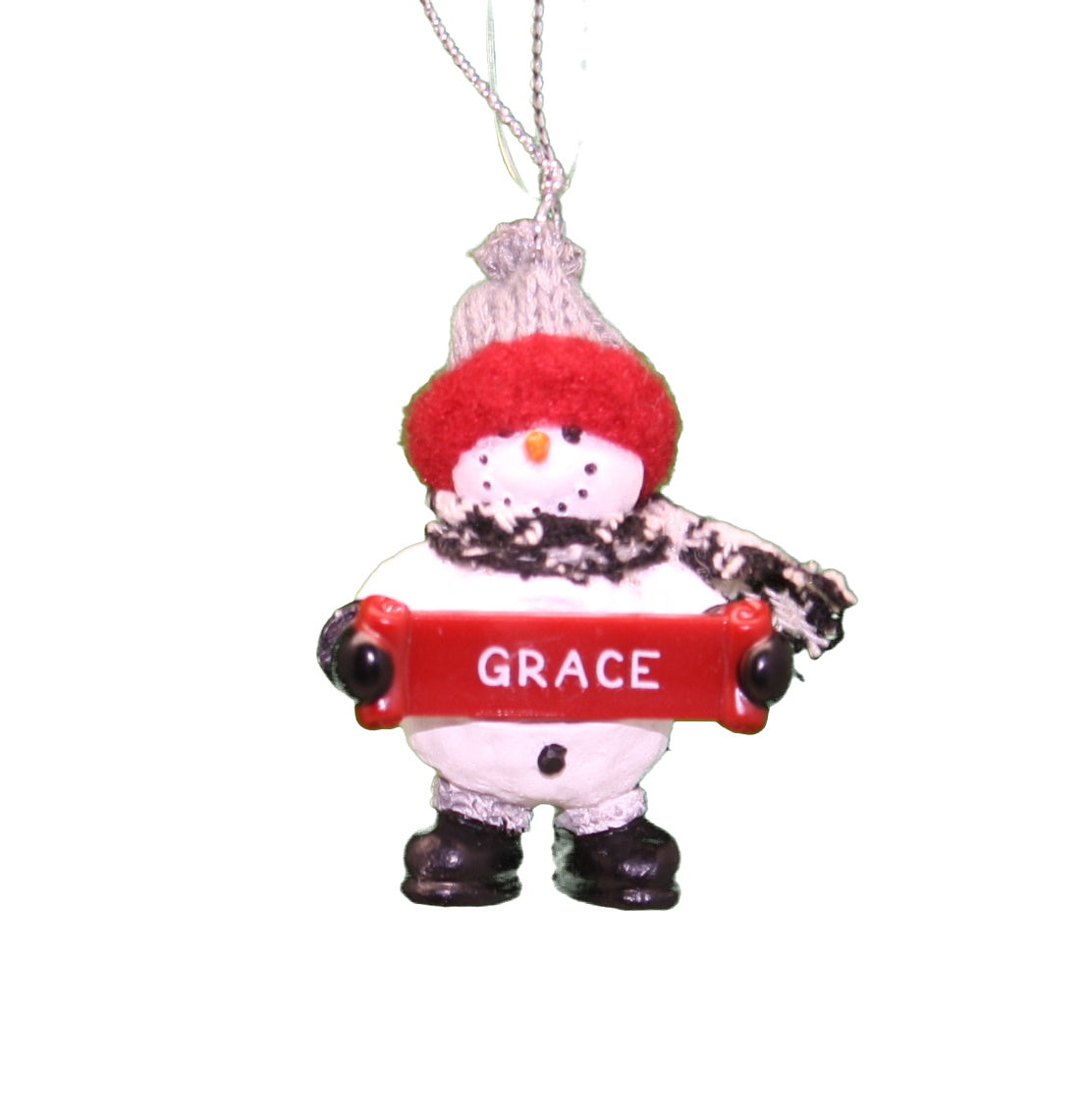 Cozy Snowman Ornament (Letters G - R) -