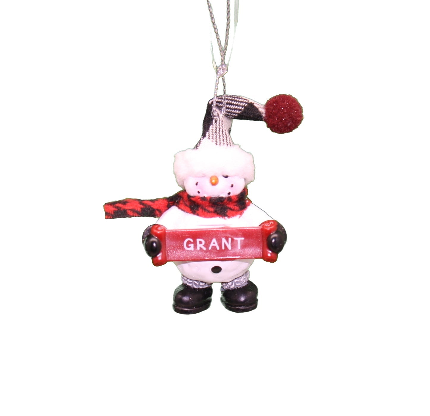 Cozy Snowman Ornament (Letters G - R) -