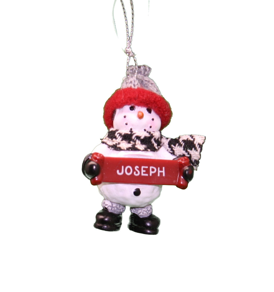 Cozy Snowman Ornament (Letters G - R) -