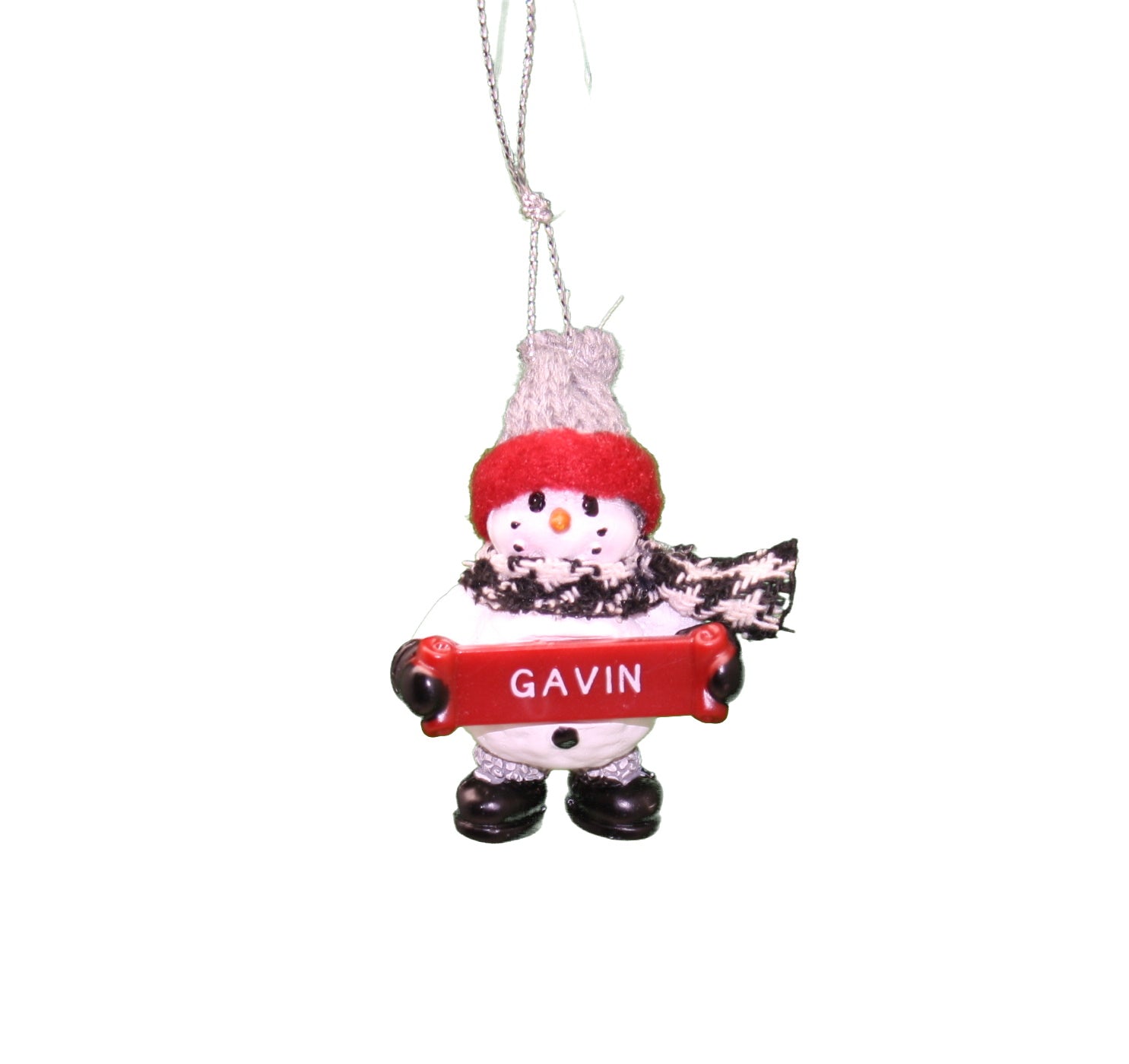 Cozy Snowman Ornament (Letters G - R) -