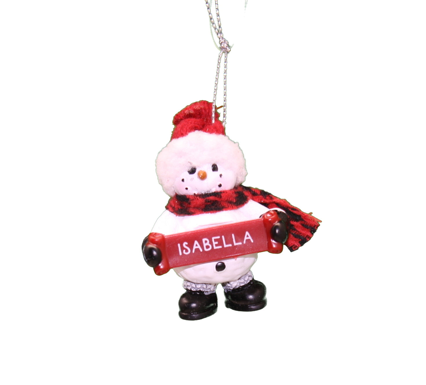 Cozy Snowman Ornament (Letters G - R) -