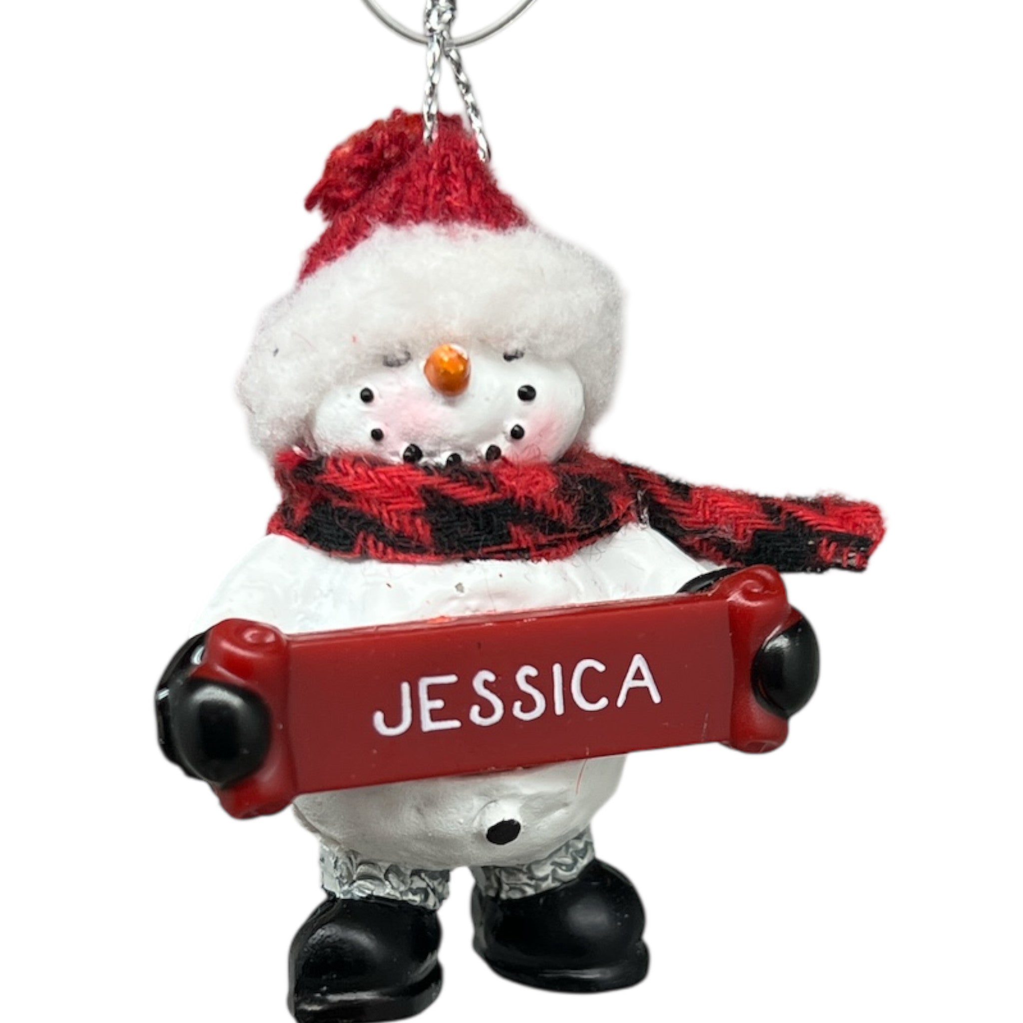 Cozy Snowman Ornament (Letters G - R) -