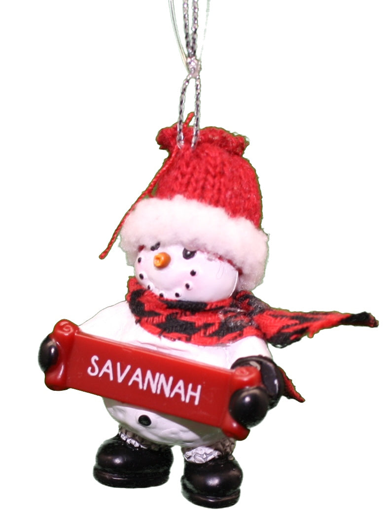 Cozy Snowman Ornament (Letters S - Z) -