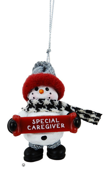 Cozy Snowman Ornament - Special Caregiver