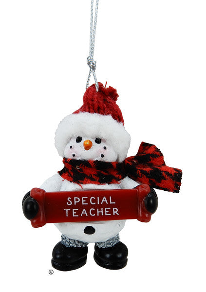 Cozy Snowman Ornament - Special teacher