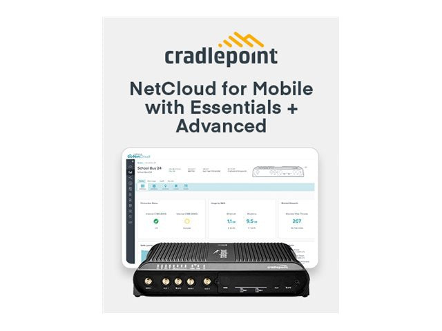 Cradlepoint 3-yr NetCloud Mobile Essentials & Advanced Plan with IBR1700 Router for North America