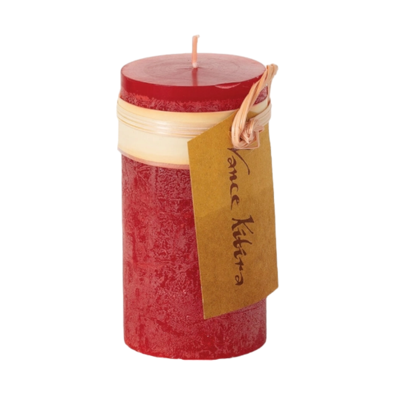 Cranberry Timber Pillar Candle - 2x2x4