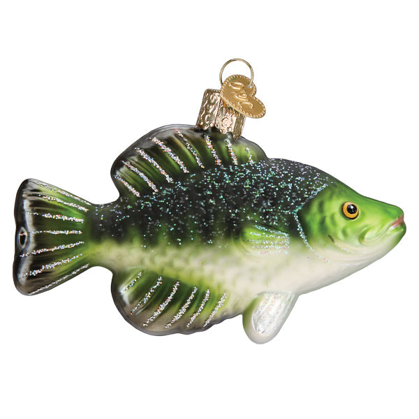 Crappie Fish Glass Ornament