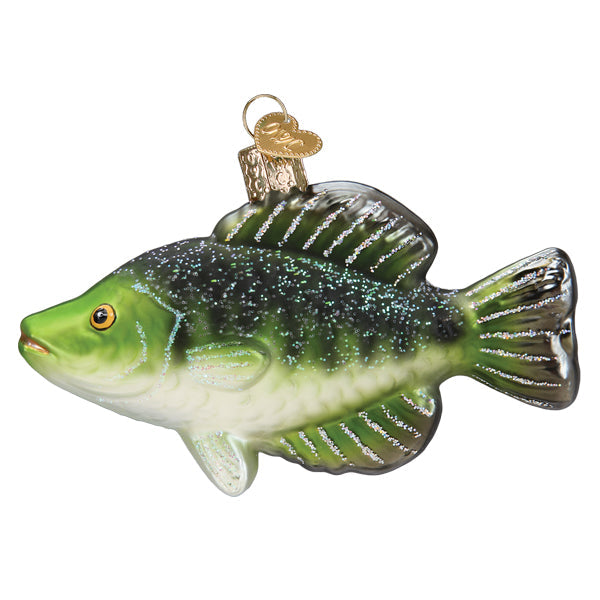Crappie Fish Glass Ornament