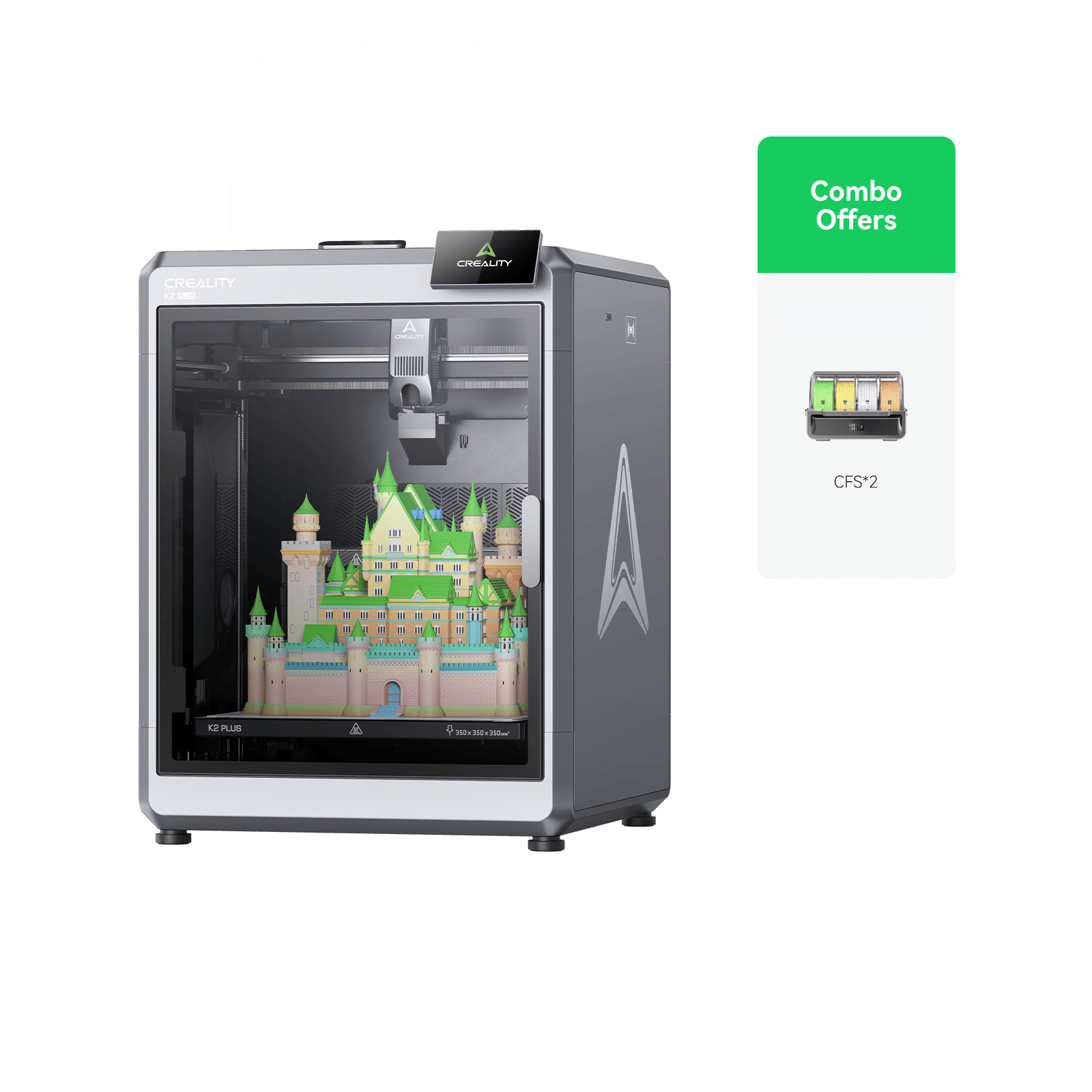 Creality K2 Plus 3D Printer with 16-Color CFS System and Large Build Volume
