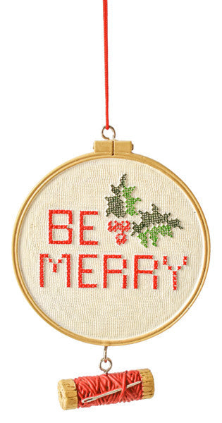Cross Stitch Ornament - Be Merry