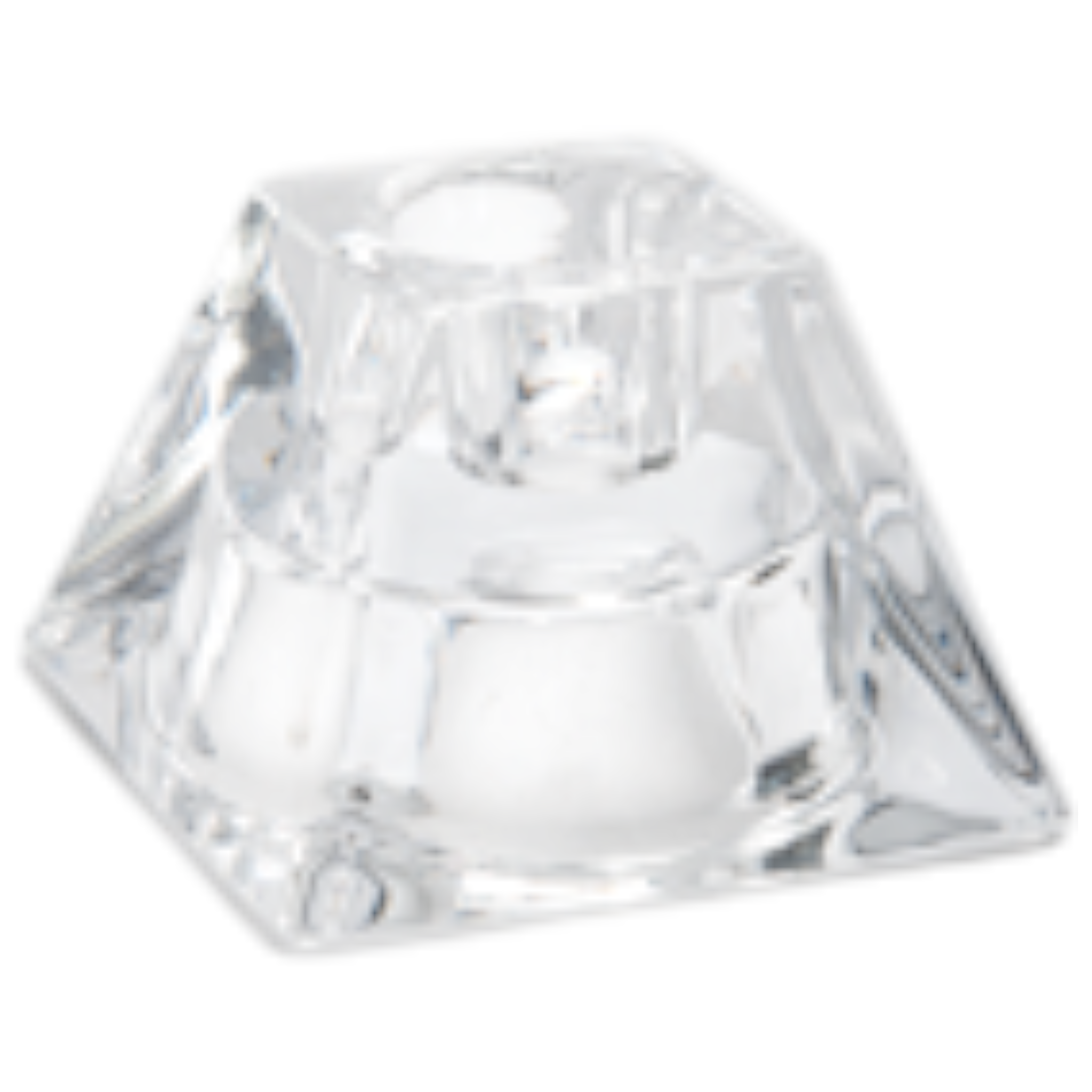 Crystal Clear Candle - Reversible Holder - 2 Inch