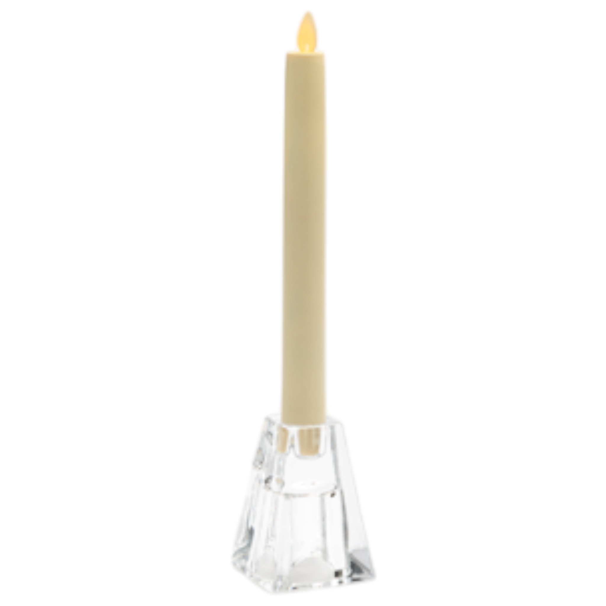 Crystal Clear Candle - Reversible Holder - 3.5 Inch