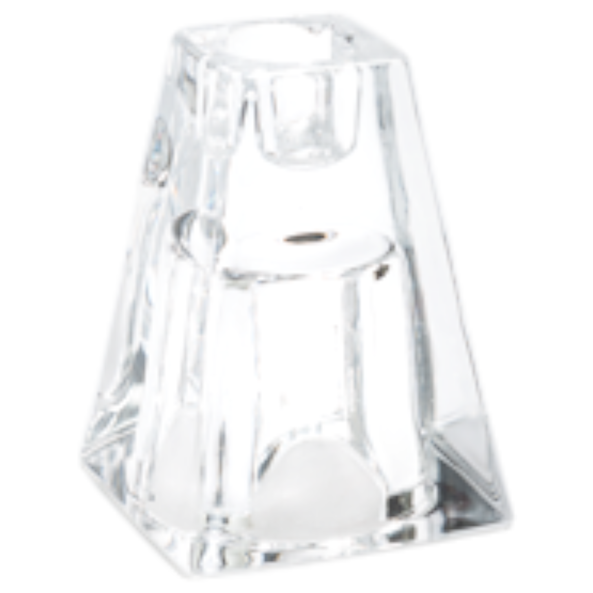 Crystal Clear Candle - Reversible Holder - 3.5 Inch