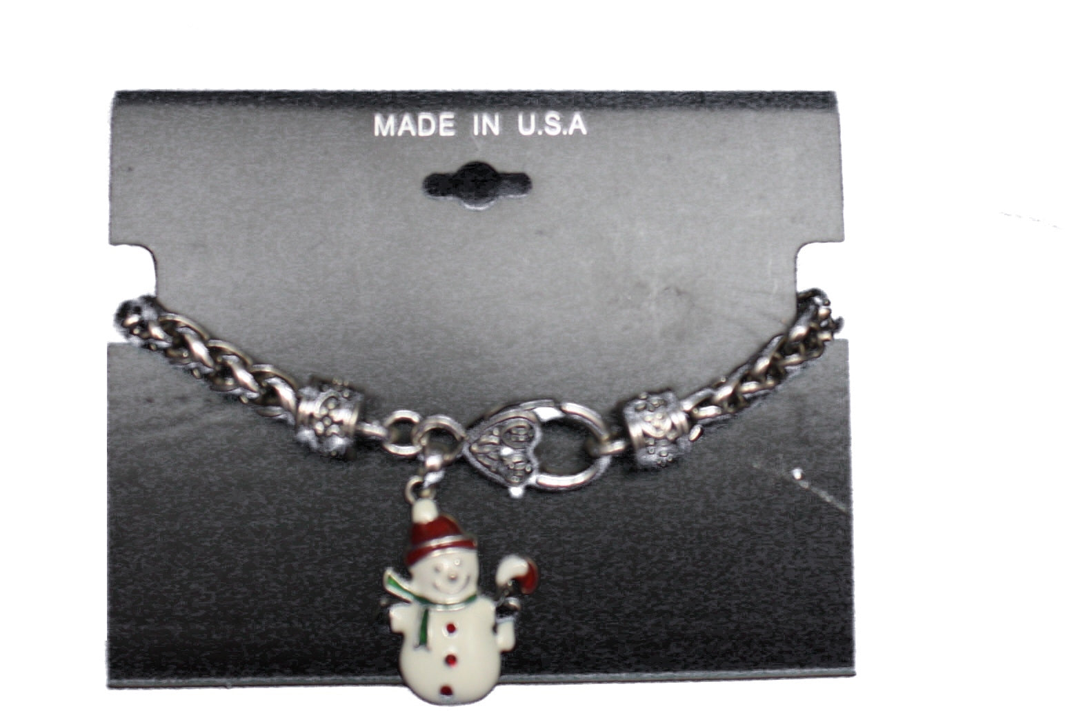 Crystal Snowman Bracelet - Hat