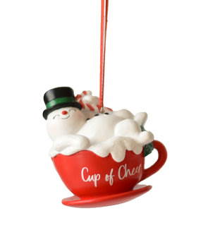 Cup of Cheer Ornament - Snowman