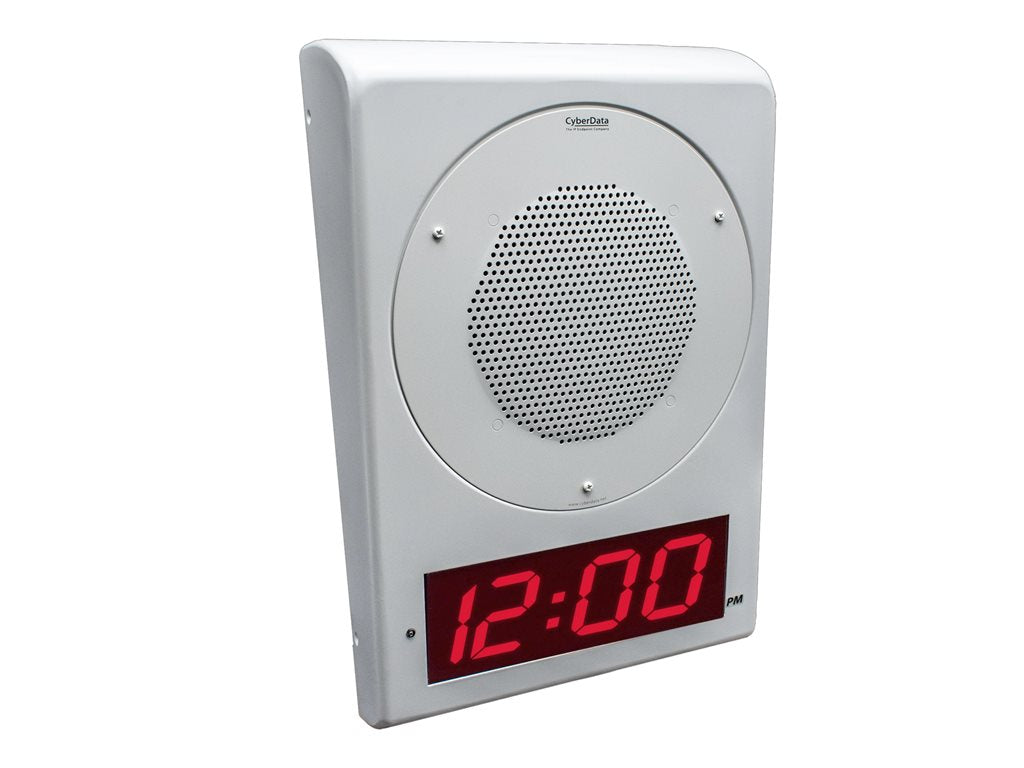 CyberData - Mounting kit (wall mount) - with time display - for speaker(s) - galvanized steel - RAL 9003, signal white