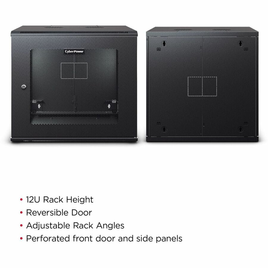 CyberPower CR12U61003 Wall Mount Enclosure - For Switch, Patch Panel - 12U Rack Height -