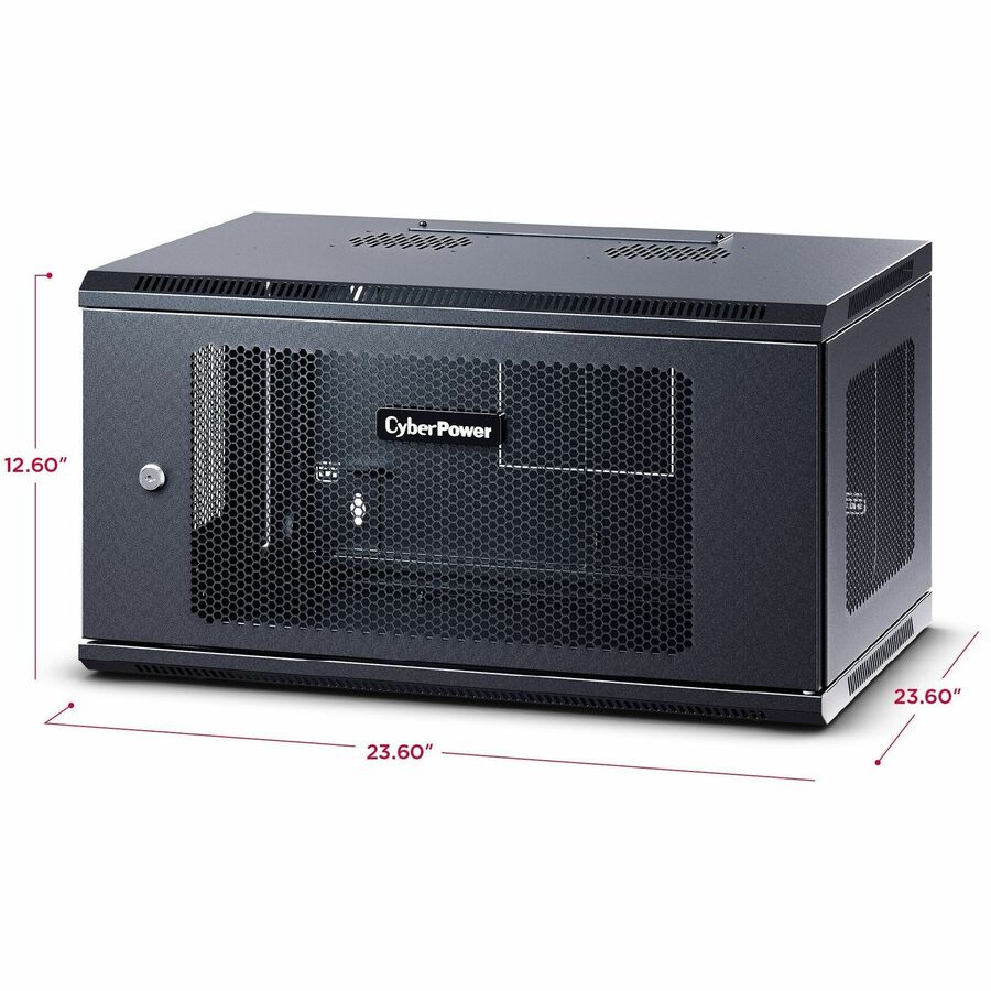 CyberPower CR6U61003 Wall Mount Enclosure - For Switch, Patch Panel - 6U Rack Height -
