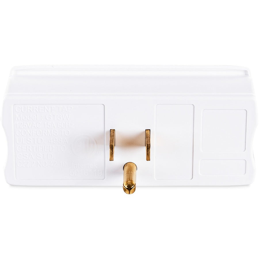 CyberPower GT3W Straight Outlet Adapter - 3 - NEMA 5-15R Outlet(s), NEMA 5-15P Plug Type,