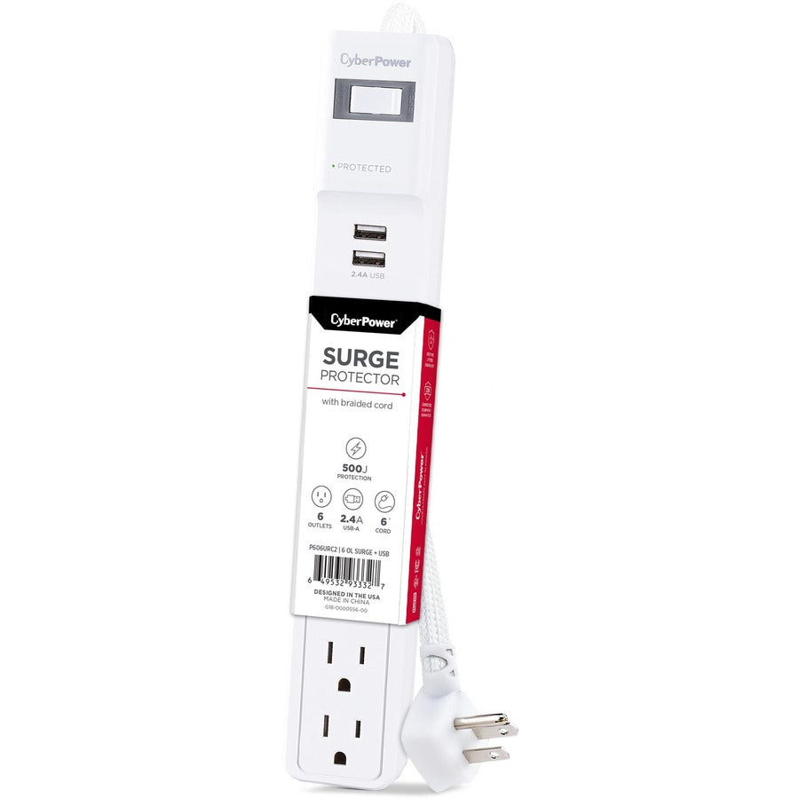 CyberPower Home Office P606URC2 6-Outlet Surge Suppressor/Protector