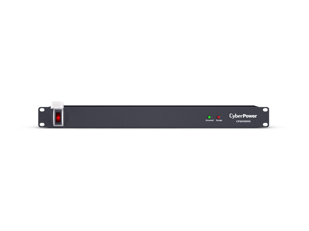 CyberPower Rackbar CPS815RMS - Surge protector (rack-mountable) - AC 125 V - output connectors: 8 - 1U - 6 ft cord - black