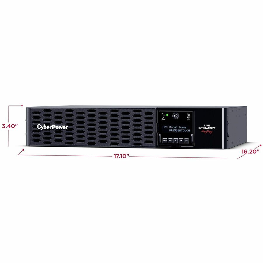 CyberPower Smart App Sinewave PR1500RT2UCN 1500VA Rack/Tower UPS - 2U Rack/Tower - AVR - 3