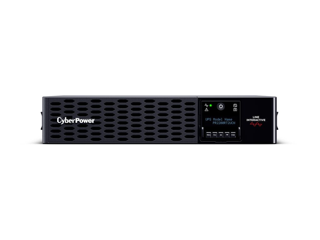 CyberPower Smart App Sinewave PR2200RT2UCN - UPS (rack-mountable / external) - AC 100-120 V - 2200 Watt - 2200 VA - 9 Ah - serial,