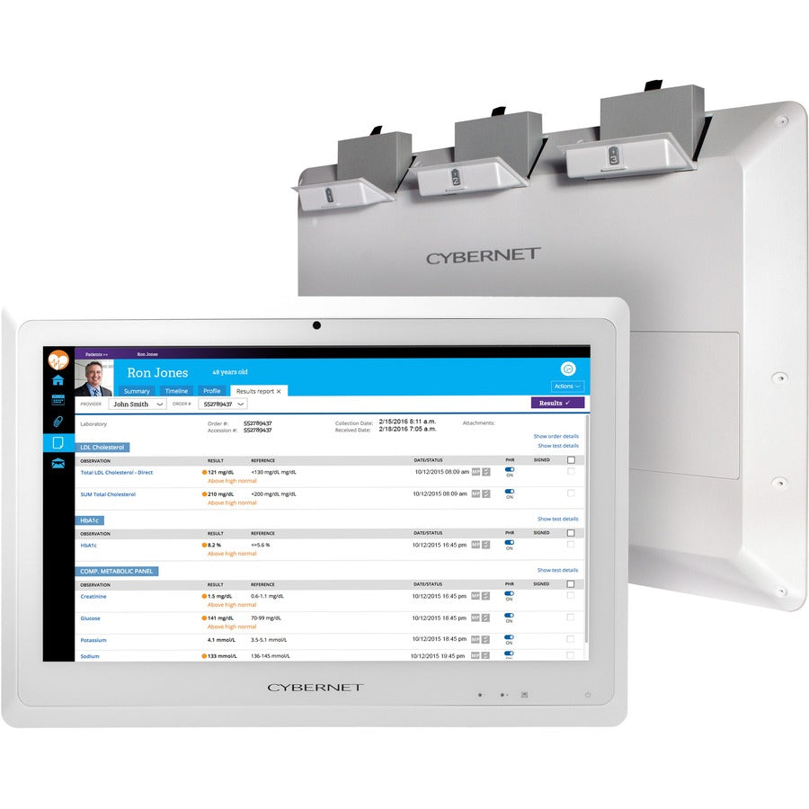 Cybernet CyberMed NB NB22 All-in-One Computer - Intel Core i5 6th Gen i5-6200U - 8 GB - 128 GB SSD - 21.5 Full HD Touchscreen - Desktop - White" CYBERMED-NB22