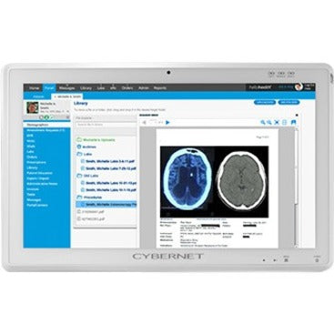 Cybernet CyberMed NB NB24 All-in-One Computer - Intel Core i5 6th Gen i5-6200U - 8 GB - 128 GB SSD - 23.6 Full HD Touchscreen - Desktop - White" CYBERMED-NB24