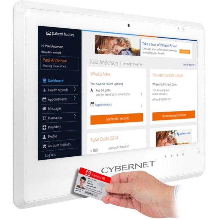 Cybernet CyberMed S S22 All-in-One Computer - Intel Core i5 6th Gen i5-6200U - 8 GB - 128 GB SSD - 21.5 Full HD Touchscreen - Desktop - White" CYBERMED-S22