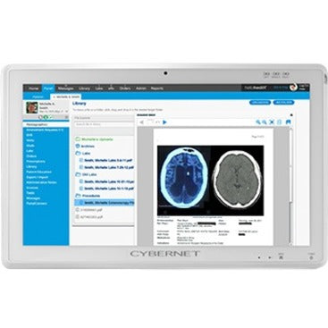 Cybernet CyberMed S S24K All-in-One Computer - Intel Core i5 6th Gen i5-6200U - 8 GB - 128 GB SSD - 23.6 4K UHD Touchscreen - Desktop - White" CYBERMED-S24K