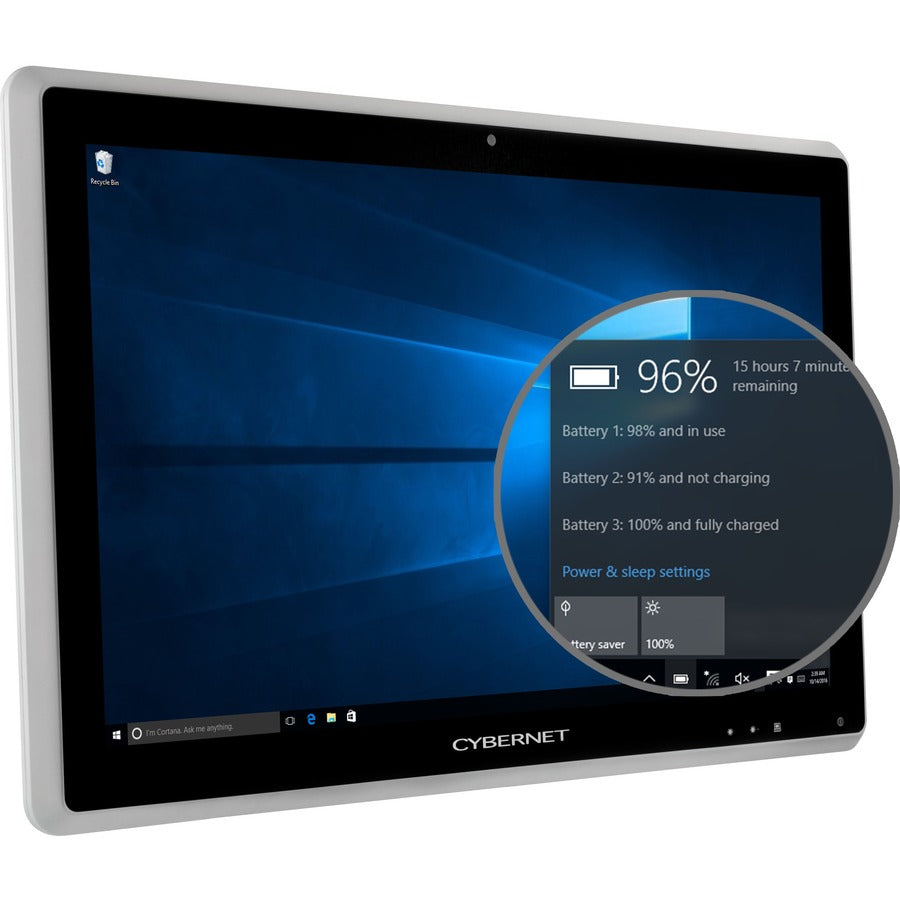 Cybernet CyberMed NB NB24K All-in-One Computer - Intel Core i5 6th Gen i5-6200U - 8 GB - 128 GB SSD - 23.6 4K UHD Touchscreen - Desktop - White" CYBERMED-NB24K