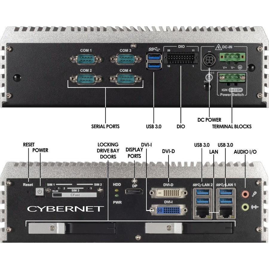 Cybernet R IPC-R1S Desktop Computer - Intel Core i5 6th Gen i5-6500TE - 8 GB - 128 GB SSD - Mini PC - Silver