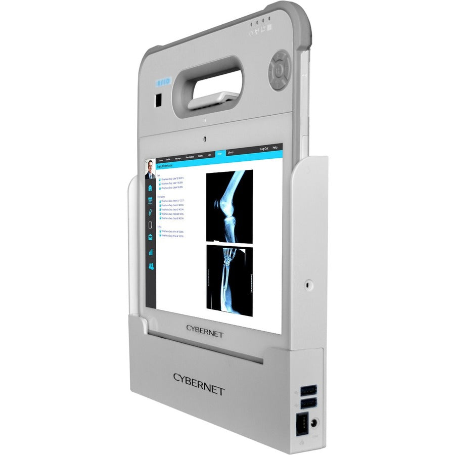 Cybernet The CyberMed-Rx is a 10.1-inch Rugged Medical Grade Tablet in a fully disinfectable casing and touch glass that mitigates the spread of germs and harmful microbes.