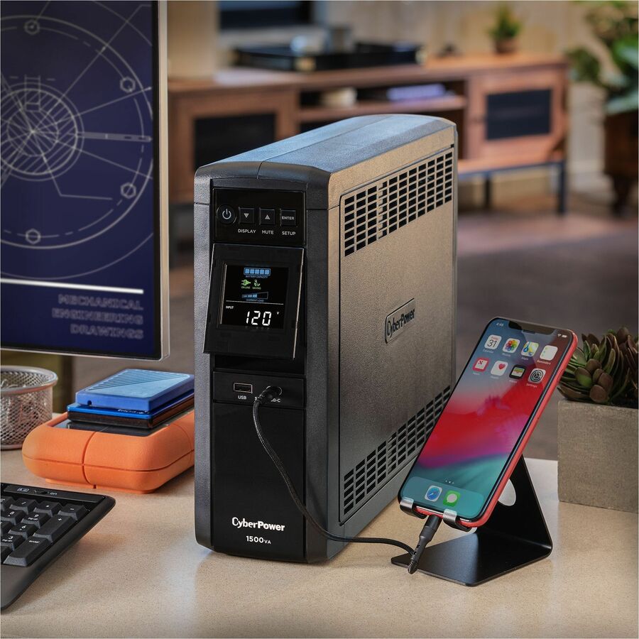 Cyberpower Cp1500Pfclcd Uninterruptible Power Supply (Ups) Line-Interactive 1.5 Kva 900 W 10 Ac Outlet(S)