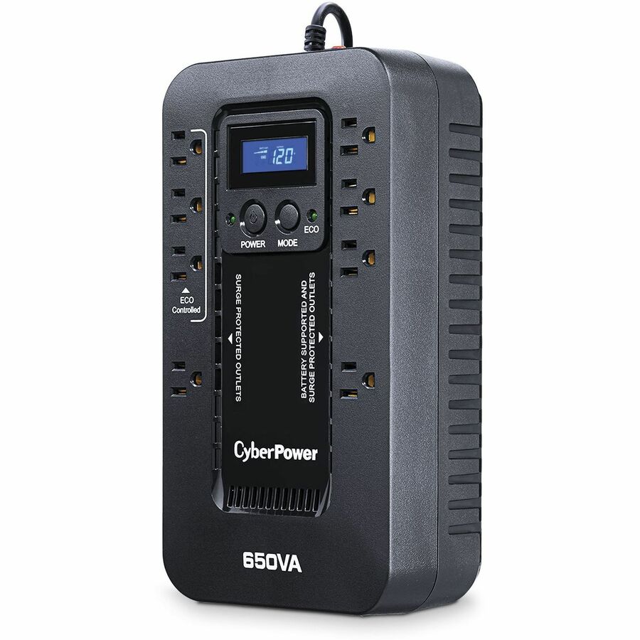 Cyberpower Ec650Lcd Uninterruptible Power Supply (Ups) Standby (Offline) 0.65 Kva 390 W 8 Ac Outlet(S)