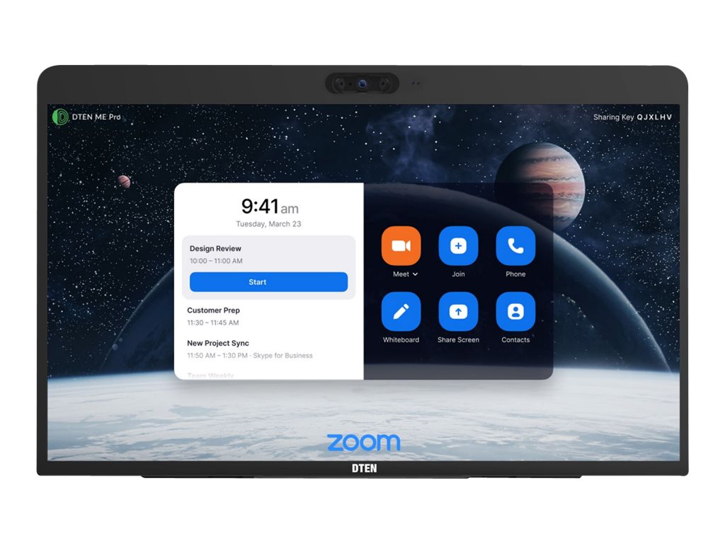 DTEN ME Pro - Interactive whiteboard w/ LED display - multi-touch - capacitive - wired - Ethernet, HDMI, USB-C, IEEE 802.11a/b/g/n/ac DBA0027EA-S1