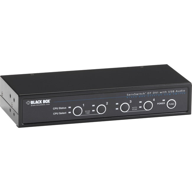 DVI-D Desktop KVM Switch - 4-Port USB Audio | Black Box KV9634A