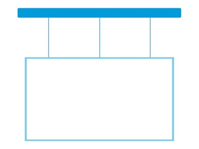 Da-Lite 10-ft SightLine Option - Mounting component (suspension cables) - for projection screen - cable drop - ceiling mountable DL16476