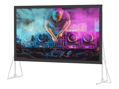 Da-Lite Heavy Duty Fast-Fold Deluxe Screen System - Projection screen with heavy duty legs - floor-standing - 226 (226 in) - 16:10 - HD Rental"