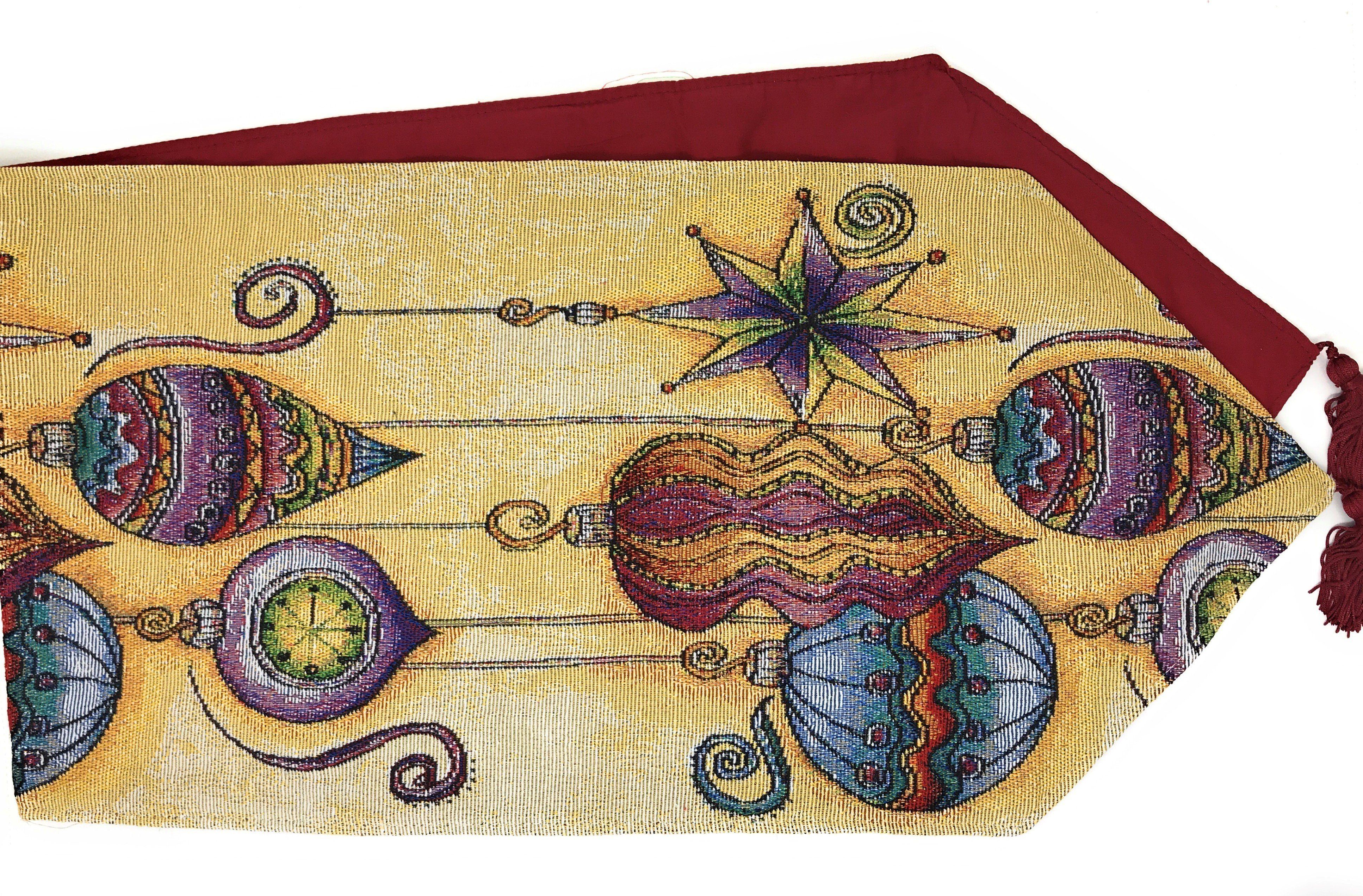 DaDa Bedding Bohemian Ornaments Colorful Holiday Lanterns Tapestry Dining Table Runner (14916)