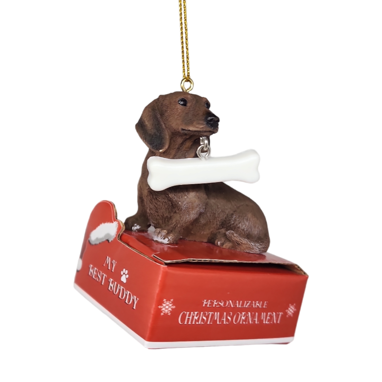 Dachshund with Bone Ornament