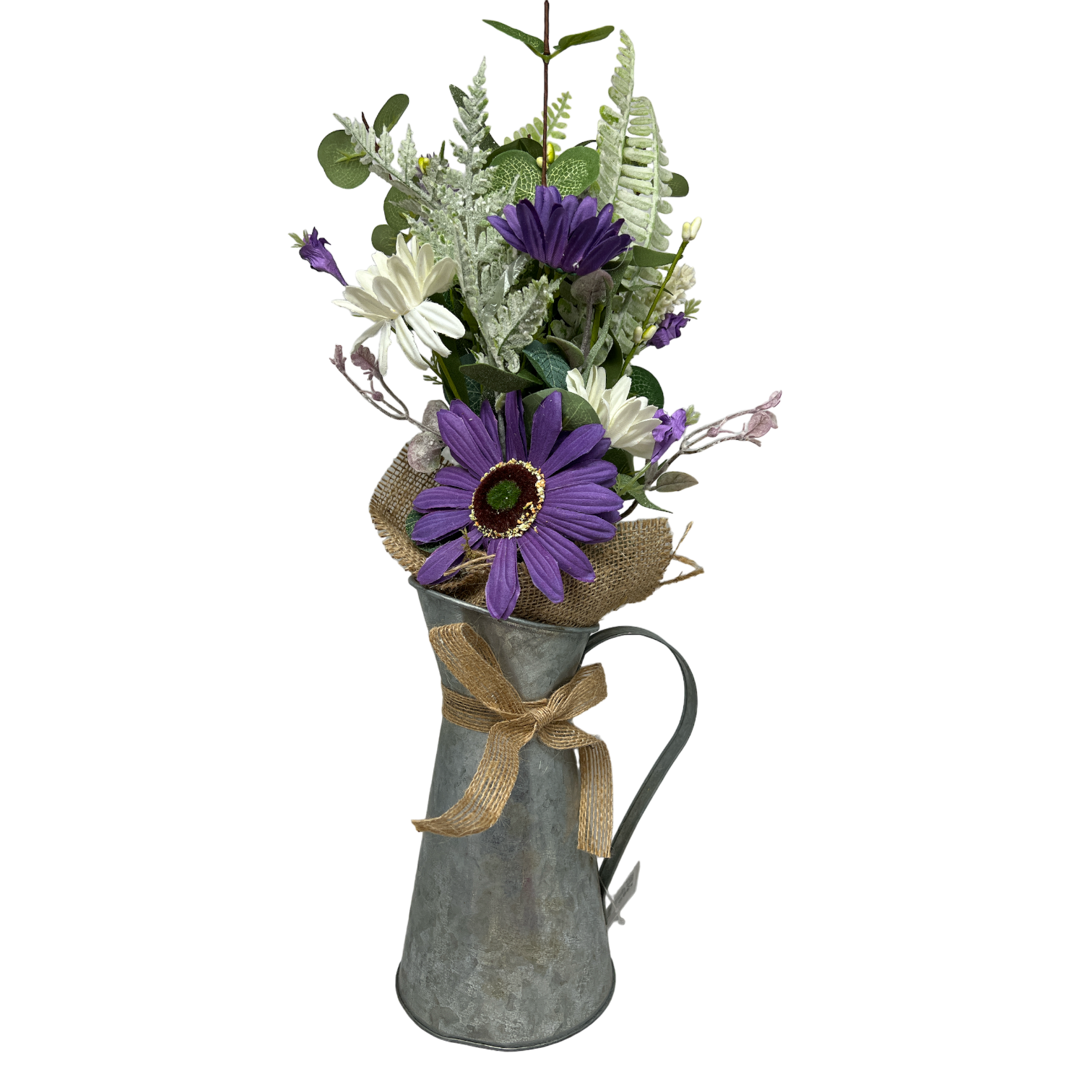 Daisy Flower in Metal Watering Can - 18" -